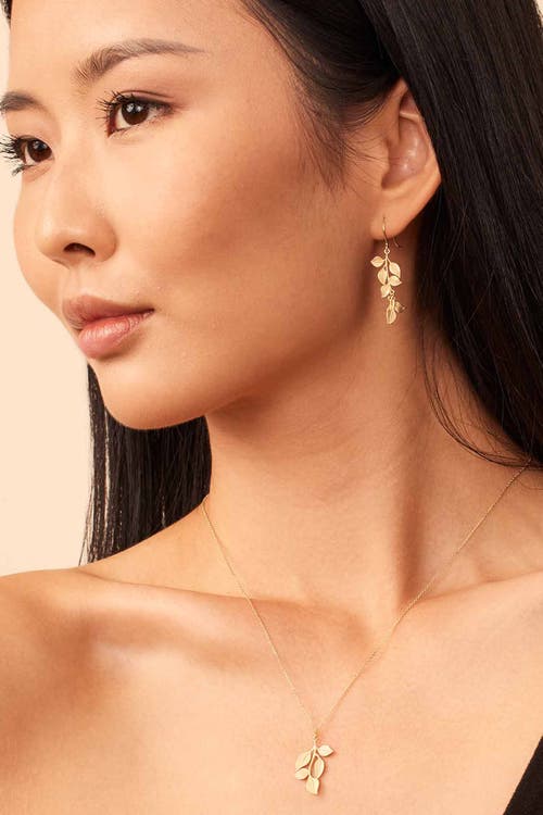 Oradina 14k Yellow Gold New Beginnings Drop Earrings In Yellow Gold