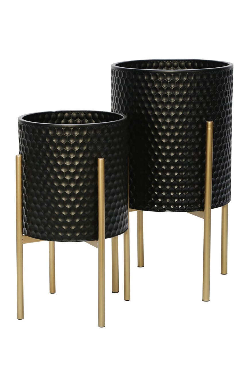 SAGEBROOK HOME | Honeycomb Planter & Metal Stand - Set of 2 | Nordstrom ...