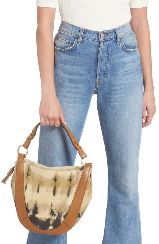 ULLA JOHNSON HILMA TIE DYE LEATHER BUCKET BAG