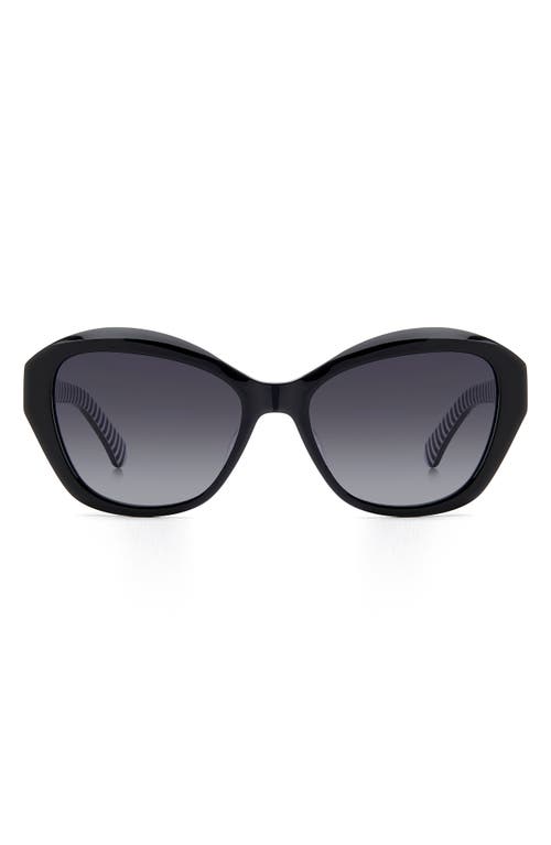 Kate Spade New York Aglaia 54mm Gradient Cat Eye Sunglasses In Black