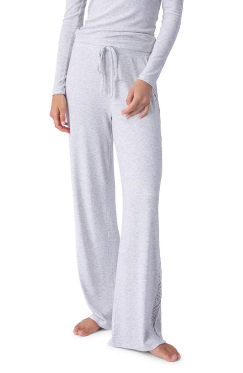 Women's Peached Jersey Wide Leg Pyjama Trouser
