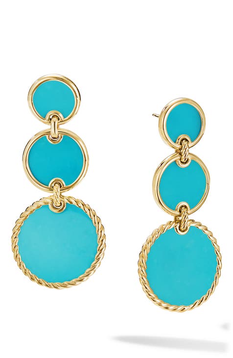 14k yellow gold turquoise drop earrings | Nordstrom