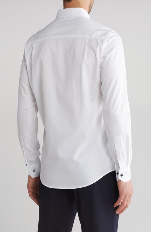 DUCHAMP DUCHAMP TRIM FIT TEXTURED DRESS SHIRT