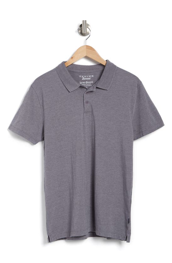 Lucky Brand Venice Burnout Polo In Quiet Shade