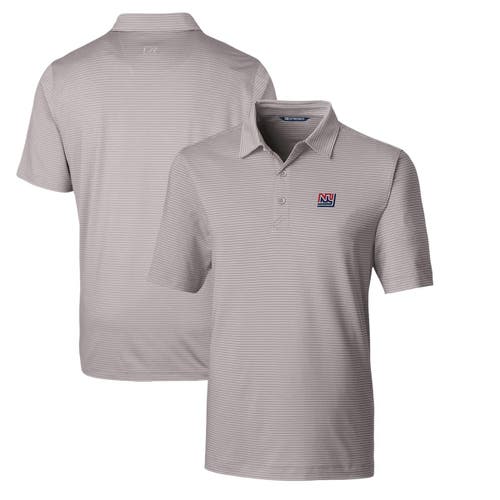 Men's Cutter & Buck Gray New York Giants Throwback Logo Big & Tall Forge Pencil Stripe Stretch Polo