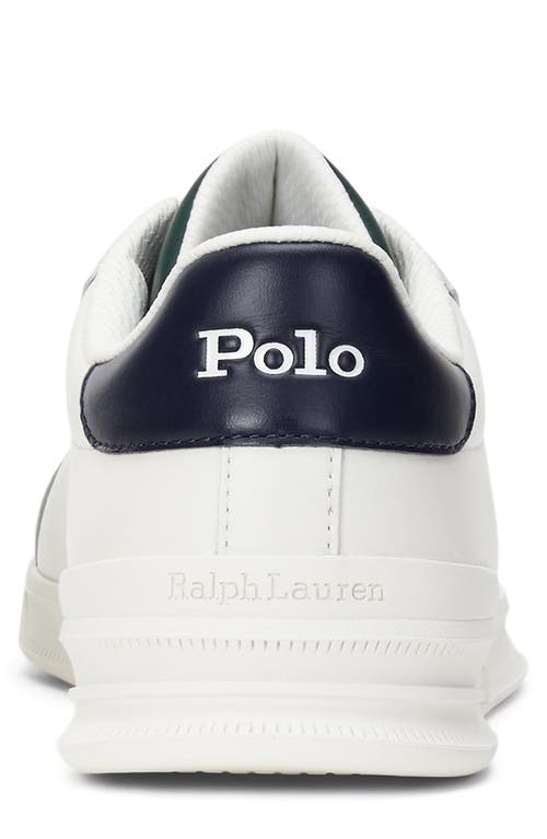 Shop Polo Ralph Lauren Heritage Court Ii Low Top Sneaker In White/navy/forest