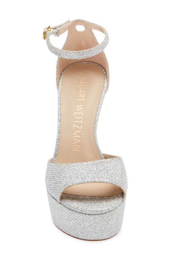 Stuart Weitzman Disco Platform Sandal In Crystal