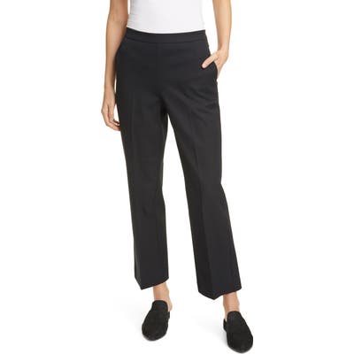 Eileen Fisher High Waist Stretch Organic Cotton Pants, Black