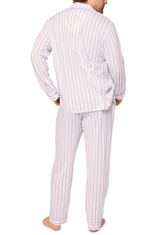 Shop Petite Plume Luxe Stripe Pima Cotton Pajamas In White