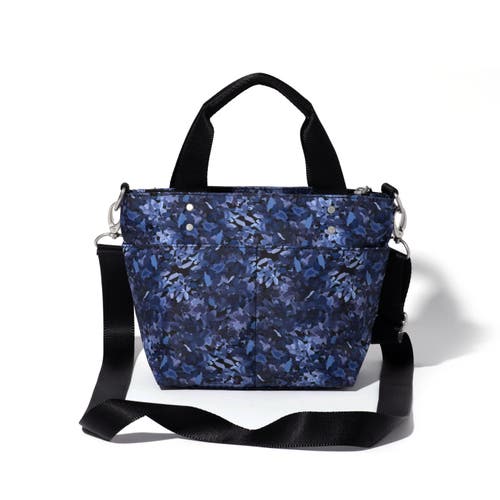 Baggallini Mini Carryall Crossbody Tote Bag In Indigo Petal