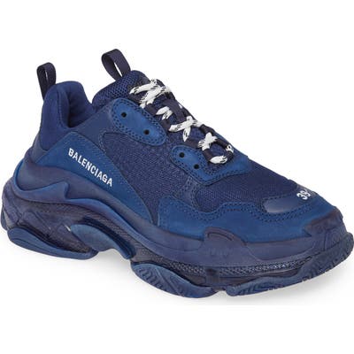 Balenciaga Triple S Low Top Sneaker, Blue
