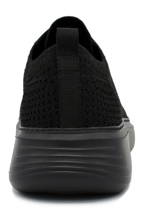 Delo Go Green Mesh Sneaker In Black/black