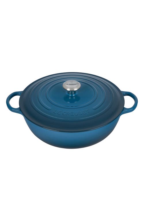 Le Creuset Signature 7.5-Quart Enameled Cast Iron Brazier in Deep Teal at Nordstrom