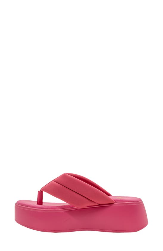 Shop Volatile La Paz Water Resistant Platform Flip Flop In Fuchsia