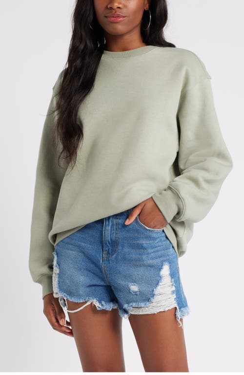 Bp. Oversize Crewneck Sweatshirt In Green Halo