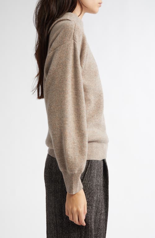 Shop Johnstons Of Elgin Milano Stitch Reversible Cashmere Sweater In Ash