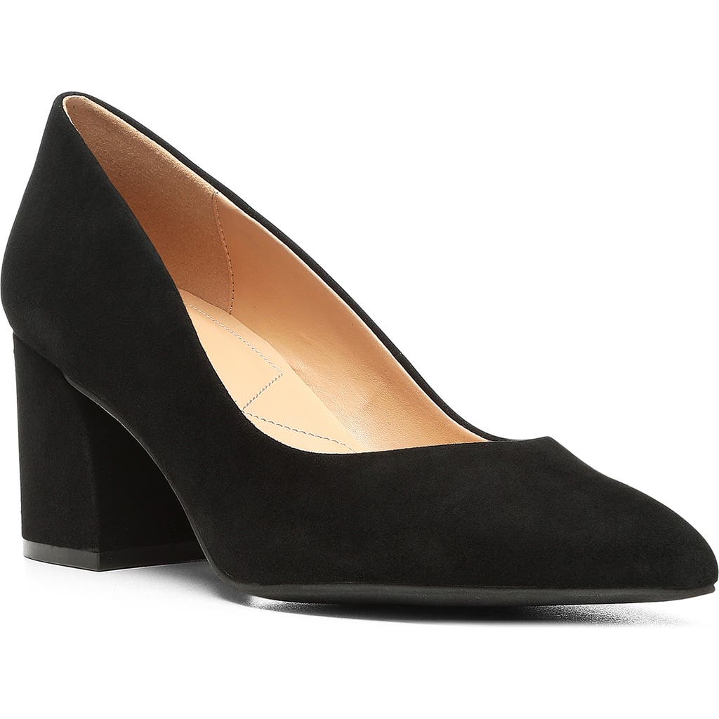 Nydj Solimar Block Heel Pointed Toe Pump In Black