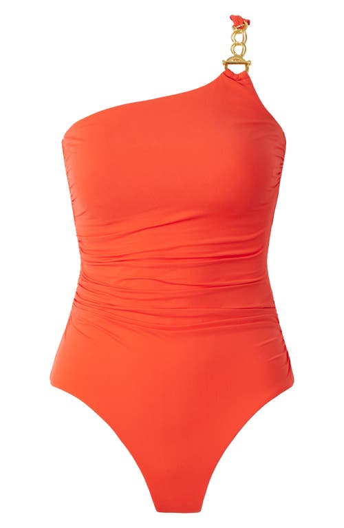 Shop Magicsuit ® Hyperlink Charlize One-piece Swimsuit In Persimmon