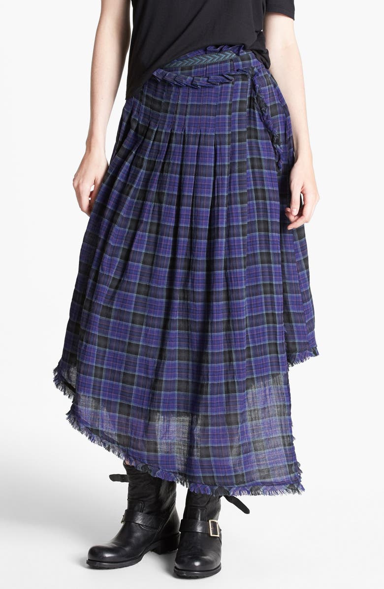 Free People Tartan Plaid Faux Wrap Skirt | Nordstrom