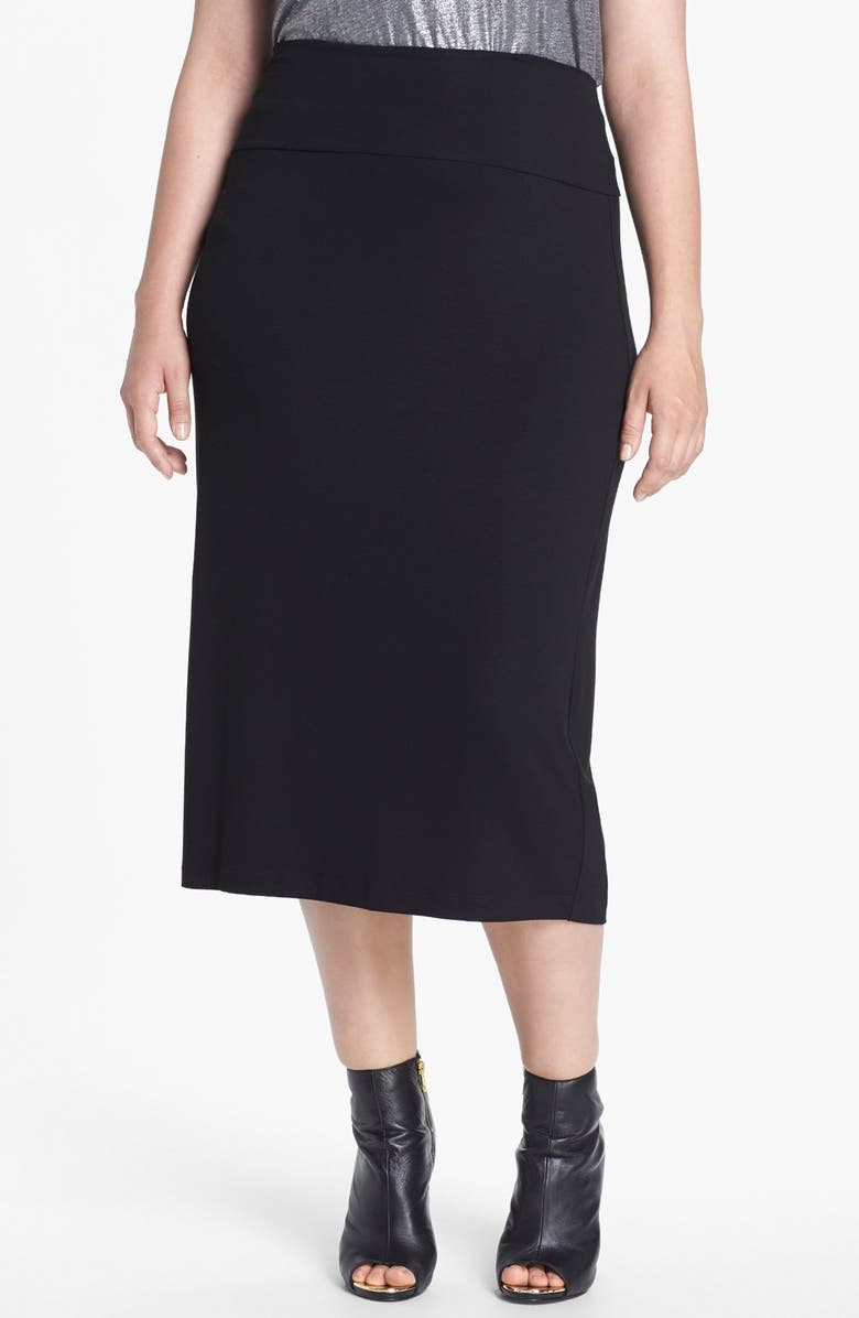 Eileen Fisher Jersey Midi Skirt (Plus Size) | Nordstrom