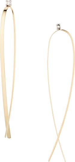 Lana Jewelry 'Upside Down' Small Hoop Earrings Yellow Gold