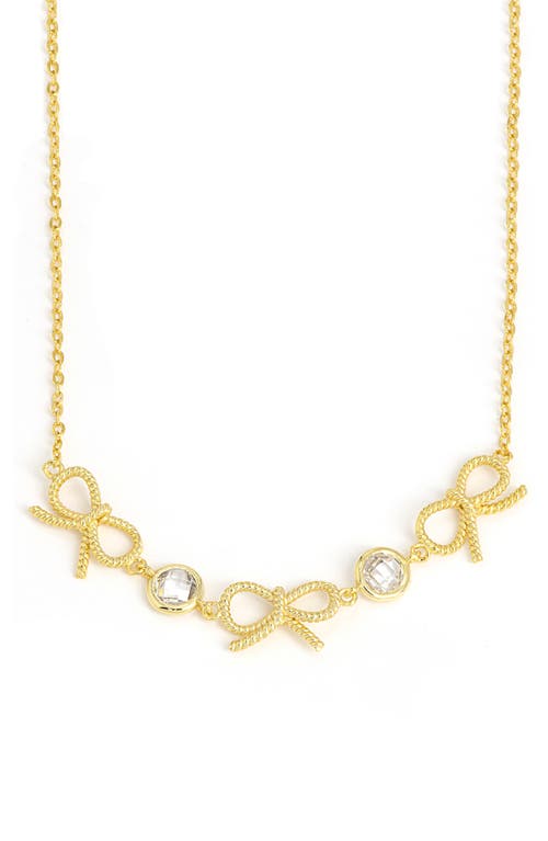 Lily Nily Kids' Bow Twist Frontal Necklace in Gold at Nordstrom