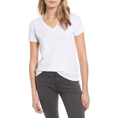 Amour Vert Nico V-Neck Tee, White