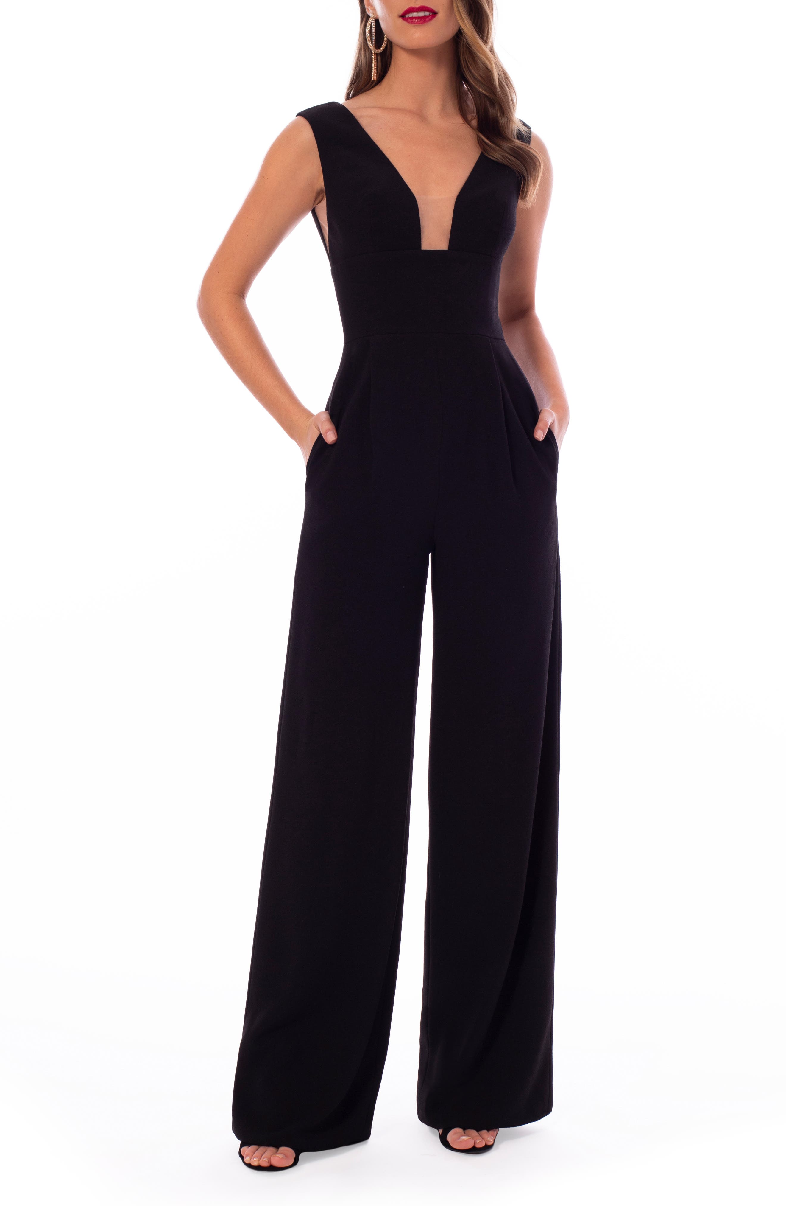 deep plunge jumpsuit