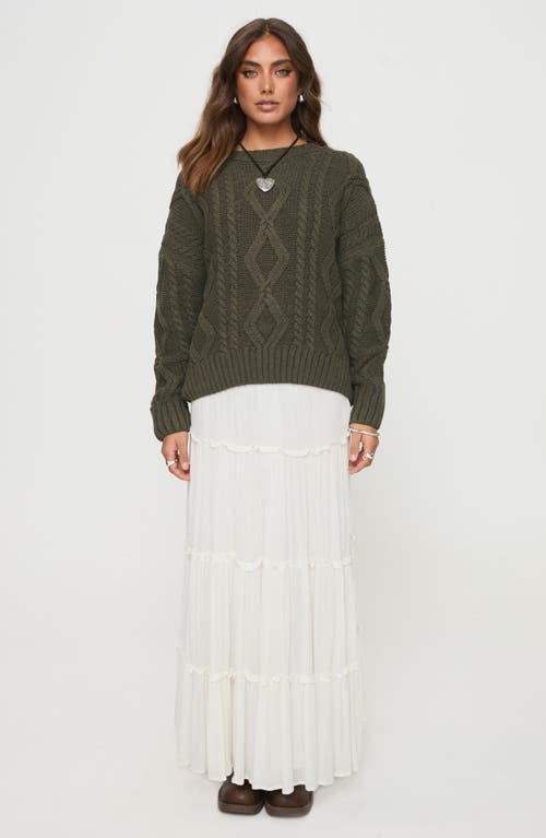 Princess Polly Anaya Oversize Sweater In Green
