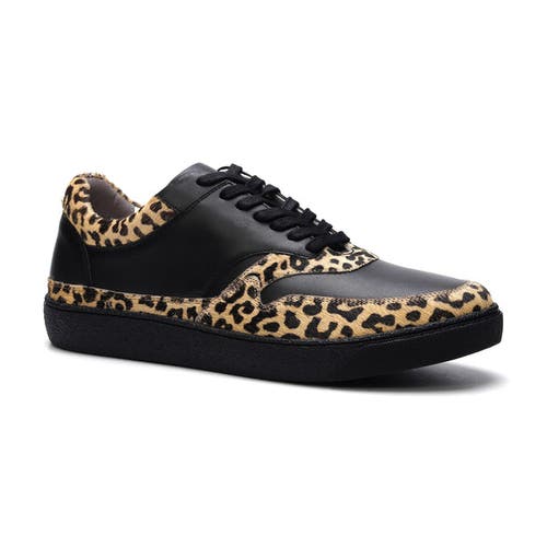Carlos Santana Lennox Sneaker In Black Leopard