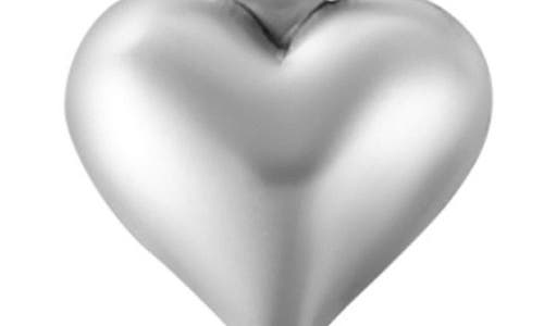 Adornia Fine Freshwater Pearl Rosary Puffy Heart Pendant Necklace In Silver