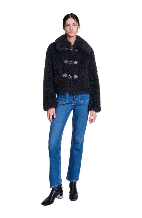 Maje Passiony Straight-leg Jeans In Anthracite Grey