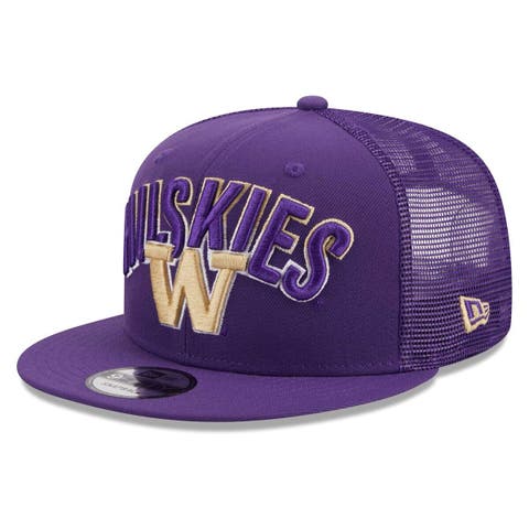 Men's New Era Purple Washington Huskies Tear Trucker 9FIFTY Snapback Hat
