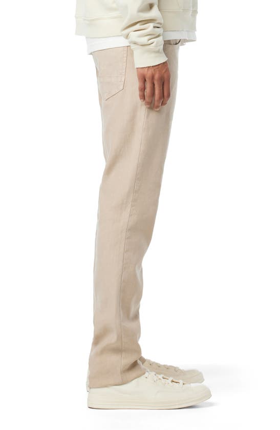 Shop Hudson Blake Slim Straight Leg Stretch Linen Blend Five Pocket Pants In Tuffet