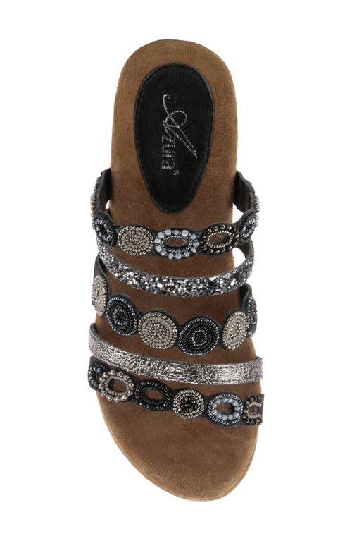 Shop Azura By Spring Step Claretha Wedge Slide Sandal In Black Multi