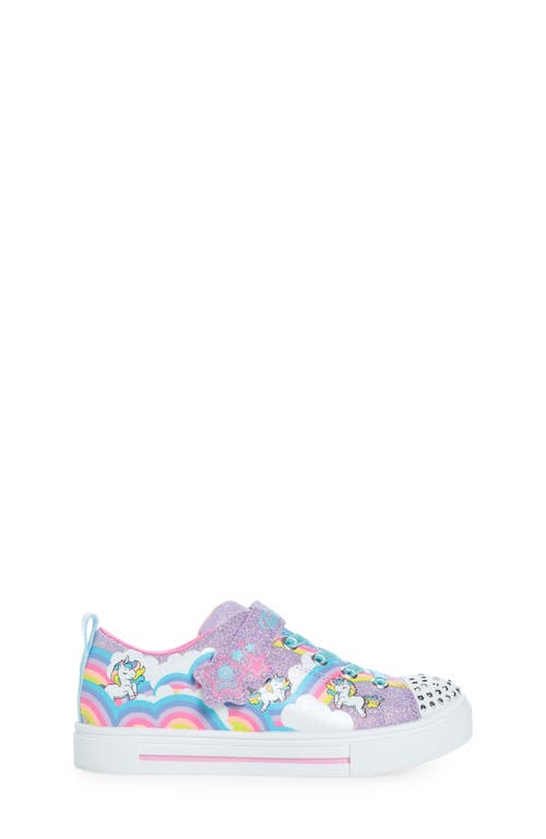 Shop Skechers Kids' Twinkle Sparks Light-up Sneaker In Lavender/multi