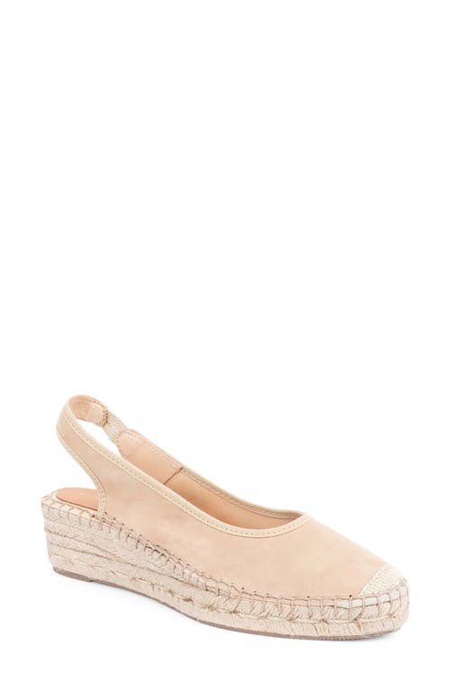 Valencia Slingback Wedge Espadrille in Camel Suede