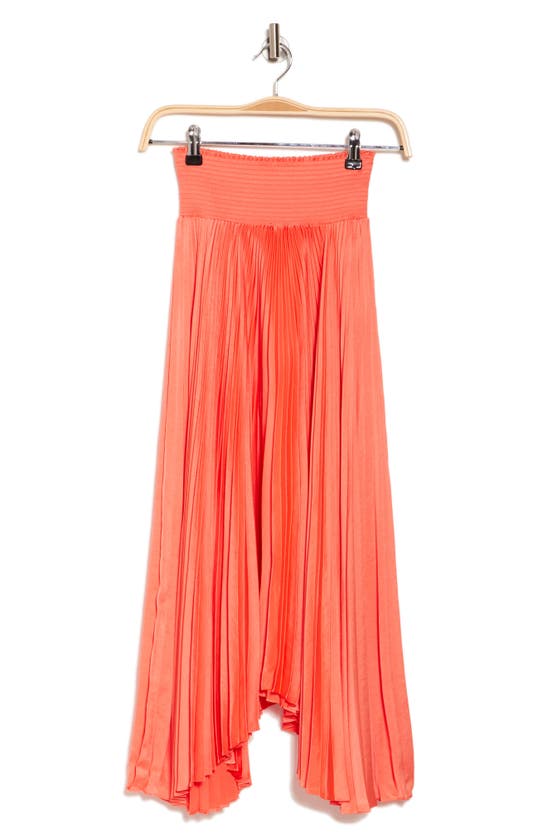 Shop A.l.c . Sonali Pleated Handkerchief Hem Skirt In Spiced Coral