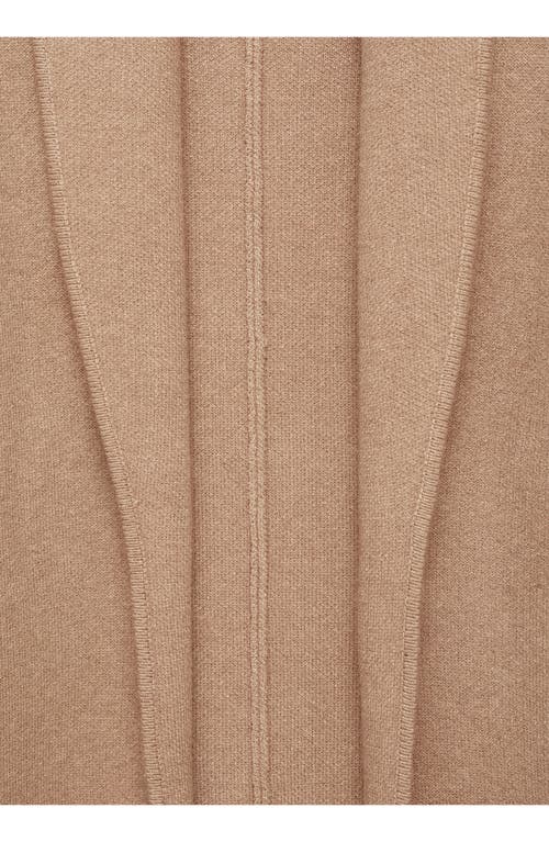 Mango Oversize Long Cardigan In Medium Brown