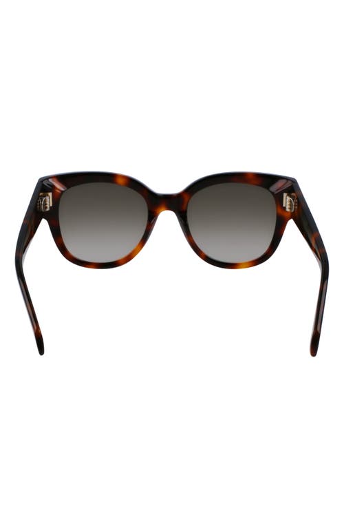 Shop Ferragamo Rivets Tea Cup 51mm Butterfly Sunglasses In Tortoise