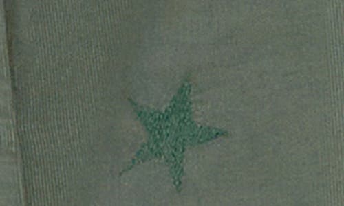 Billy T Mighty Star Embroidered Corduroy Button-up Shirt In Army