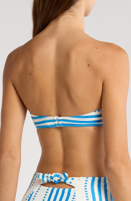 Shop Lemlem Ava Bandeau Bikini Top In Eshe Blue