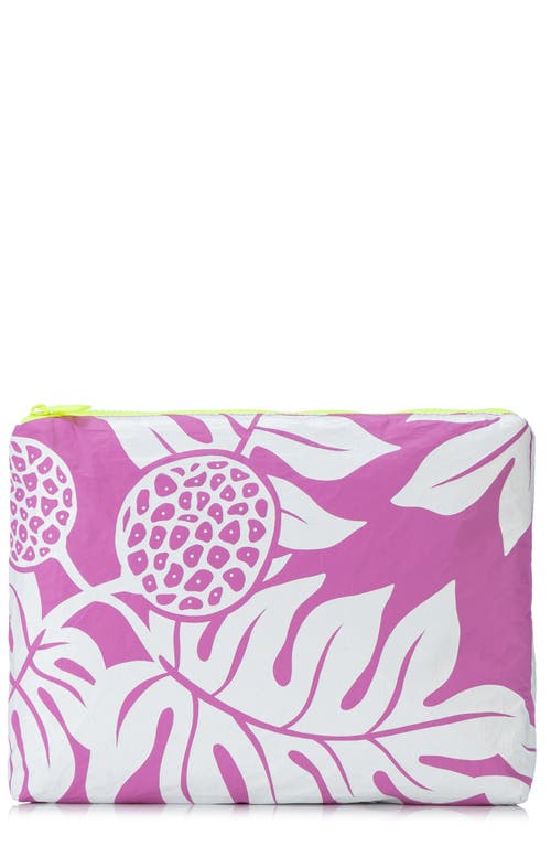 Aloha Collection Medium Water Resistant Tyvek® Zip Pouch In Pink