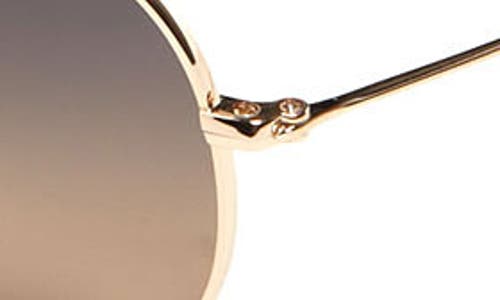 Maui Jim Mavericks 61mm Polarized Oversize Aviator Sunglasses In Gold/bronze