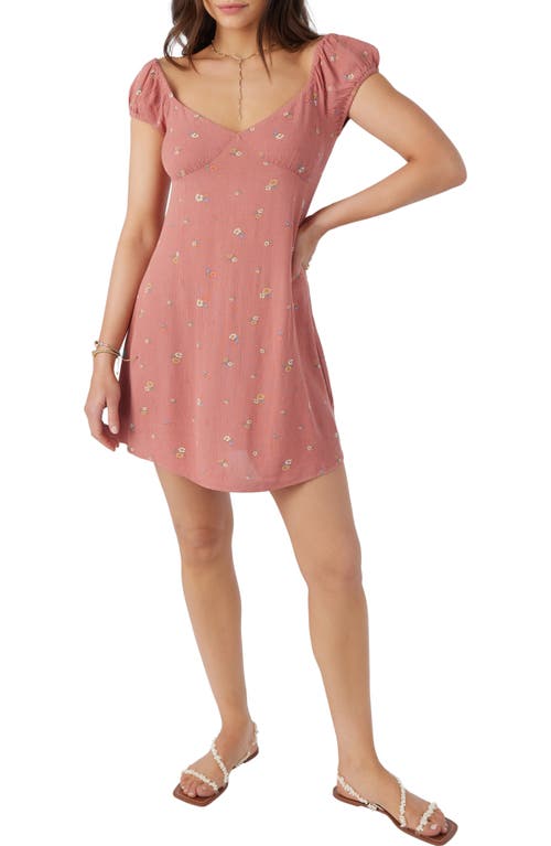 O'Neill Carter Floral Minidress in Canyon Rose at Nordstrom, Size Medium