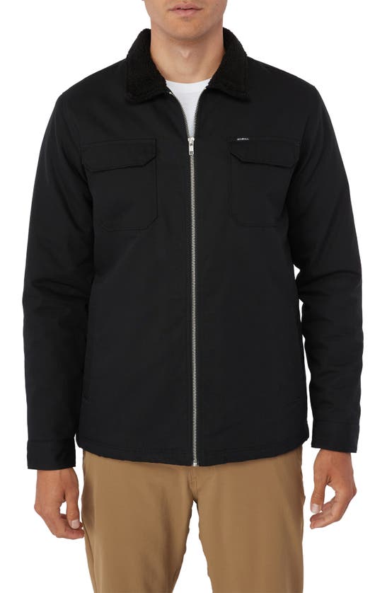 O'NEILL BAY TRUCKER JACKET WITH HIGH PILE FLEECE TRIM