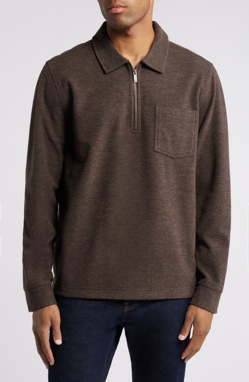 Shop Johnston & Murphy Brushed Knit Pullover In Brown