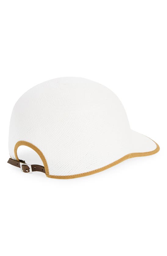 Shop René Mantilla, New York Straw Baseball Cap In Vibrant White