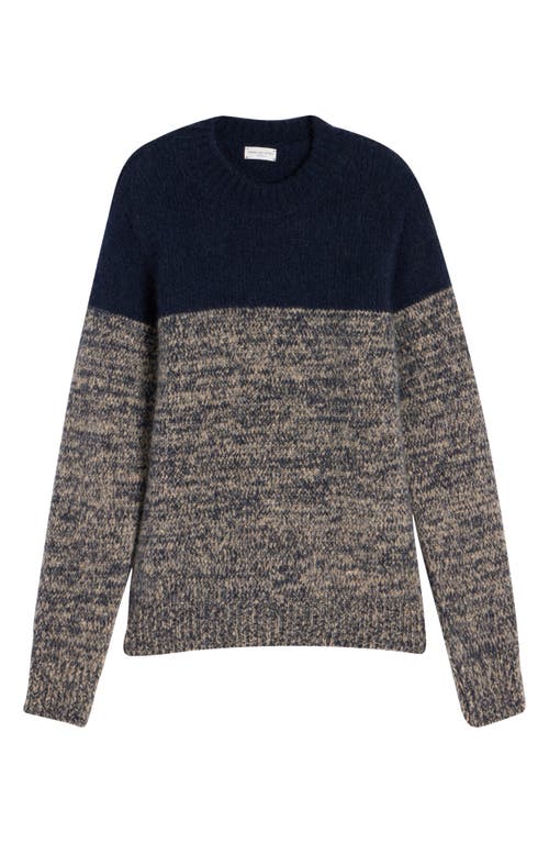 Shop Dries Van Noten Moritz Colorblock Alpaca Blend Sweater In Navy 509