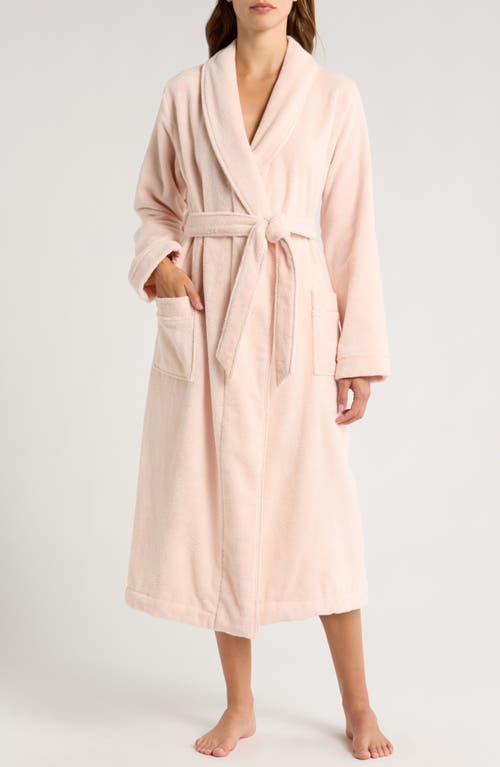 Shop Nordstrom Hydro Cotton Terry Robe In Pink Peony Bud